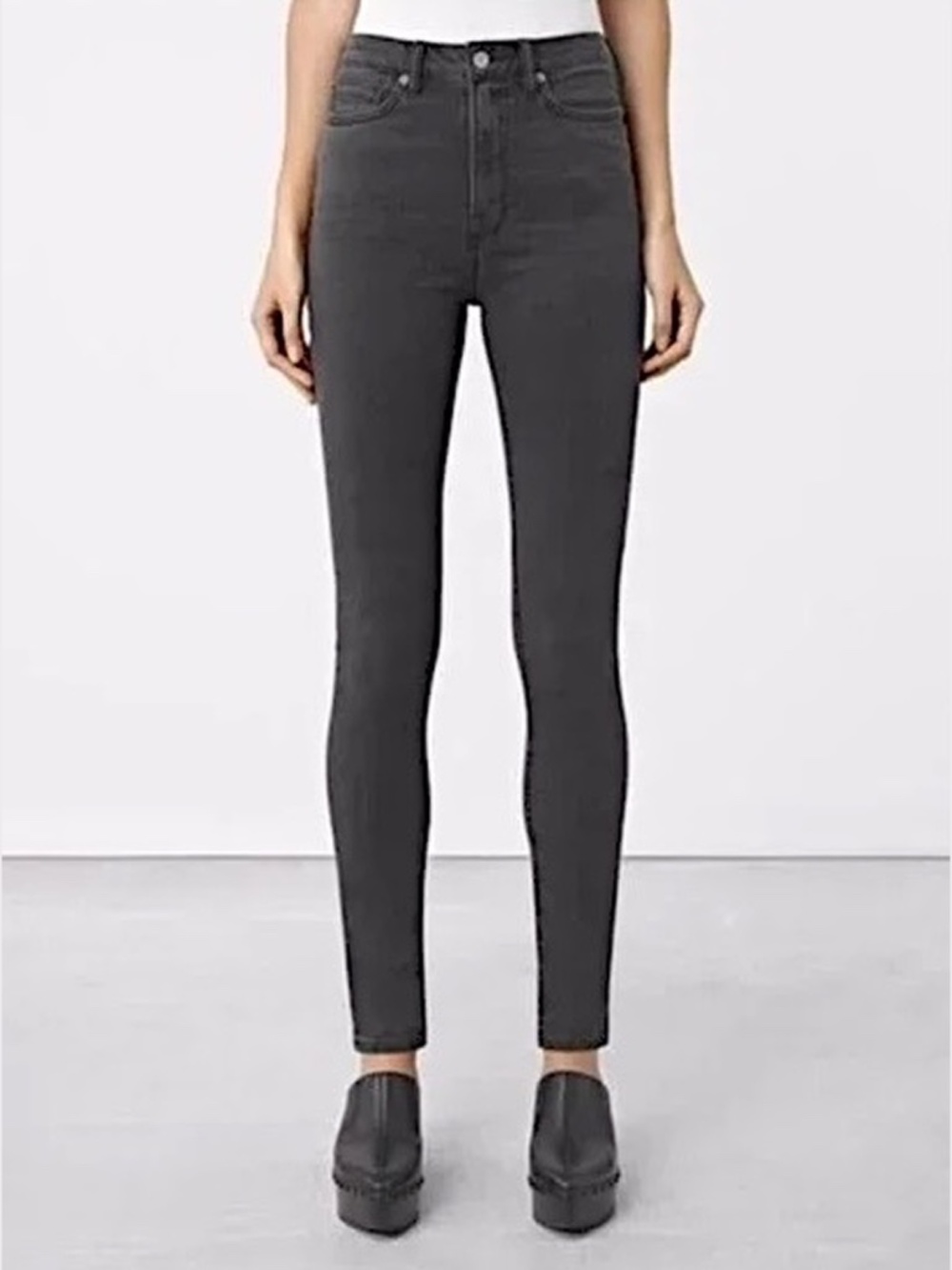 All Saints Eve Lux Skinny Jeans Gray Size 26